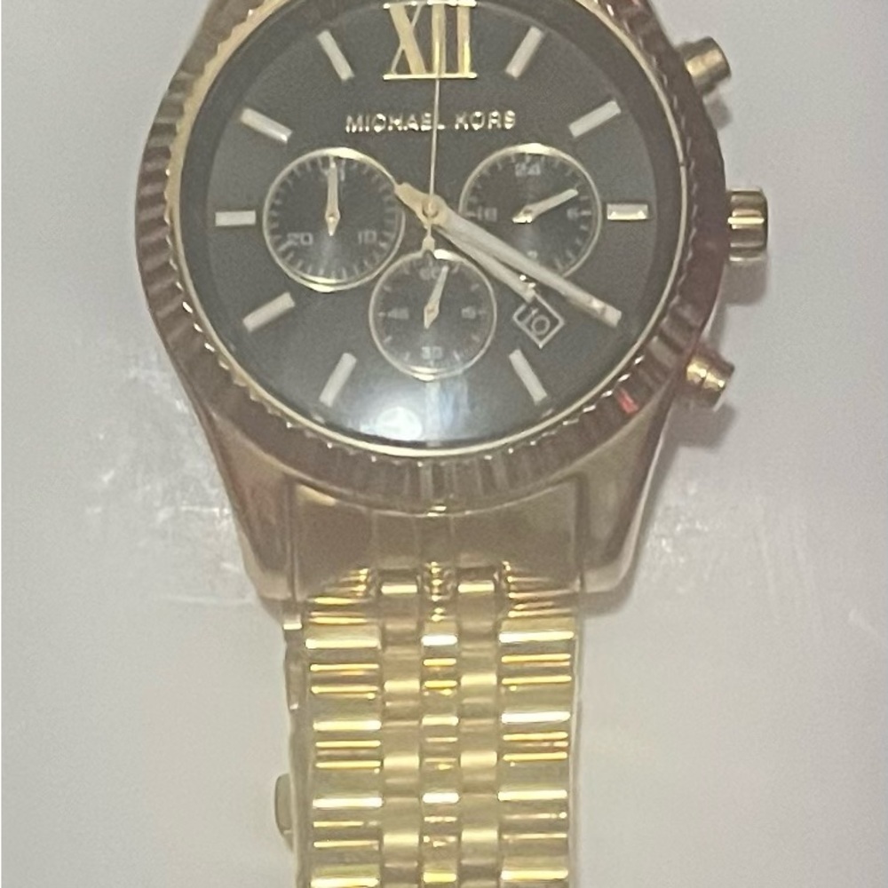 Michael Kors Gold and Black Chronograph Watch